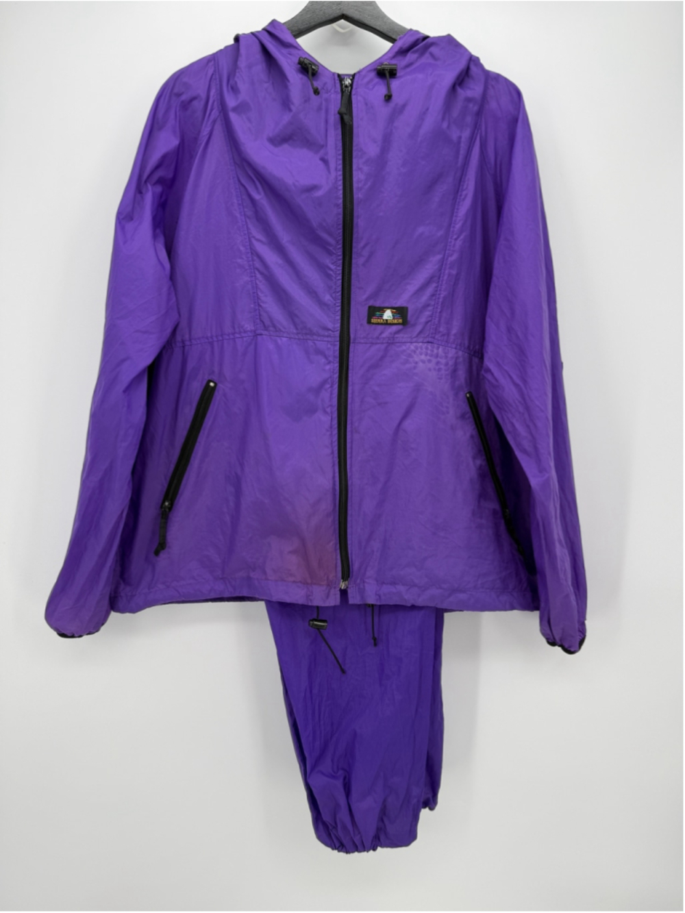 Vintage Sierra Designs Purple Windbreaker Jacket & Pants Set Men size L